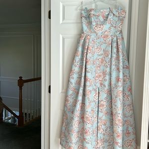 Sachin + Babi Floral Midi Dress in Blue and Pink